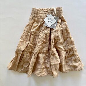 Kate Quinn Tiered Skirt | Smocked Waist | Warm Sand | 3T | NWT